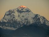 Poon Hill 04 The First Rays Of Sunrise Shine On The Dhaulagiri Summit